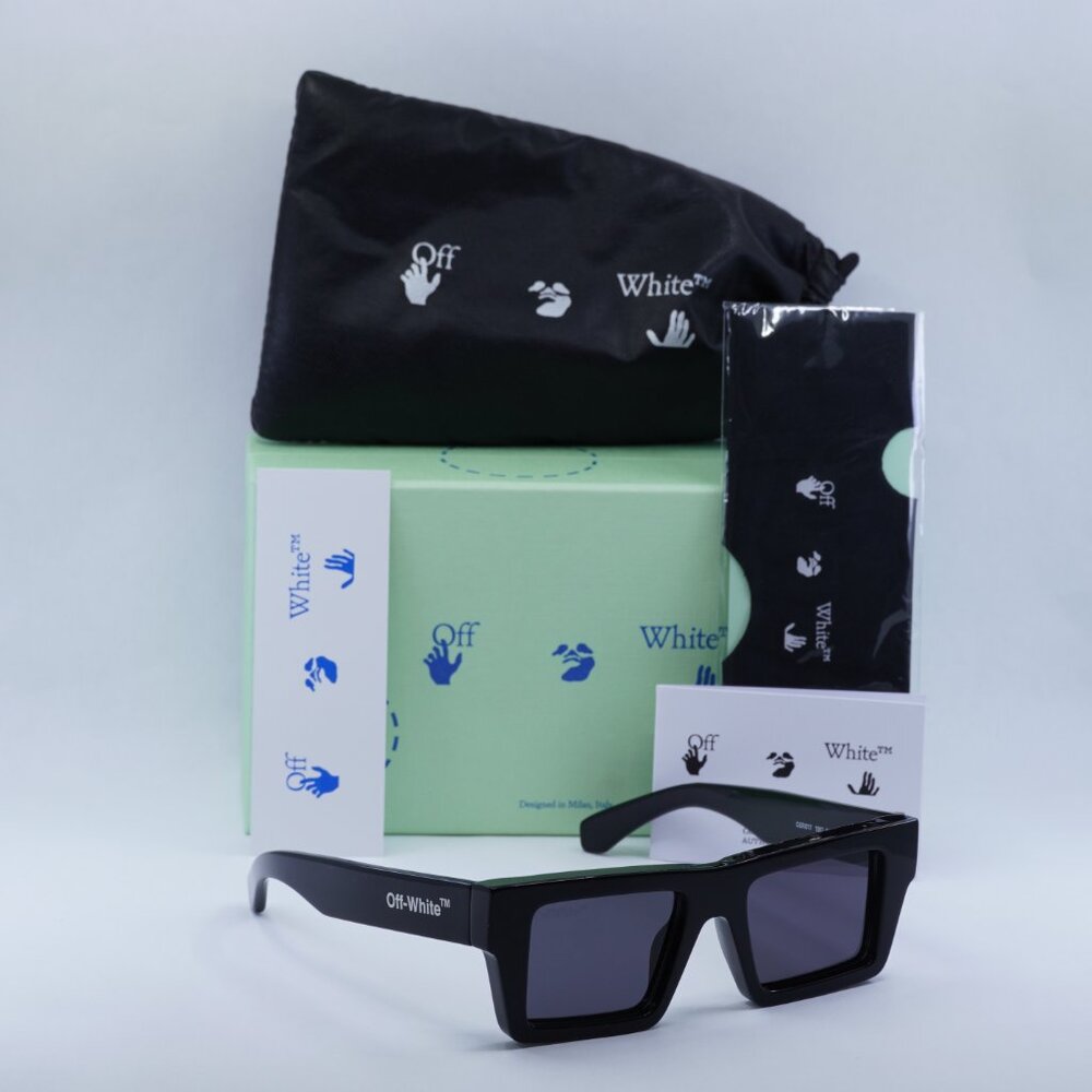 Final Price! Off-White OERI017 NASSAU 1007 Black Sunglasses - Picture 6 of 14
